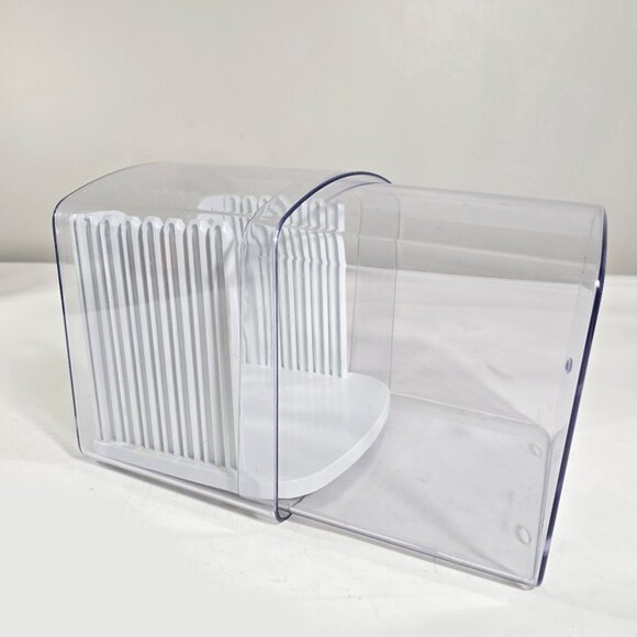 Vintage Clear Plastic Bread Keeper Expandable with Slicing Guide Freshness Vents - Picture 1 of 12